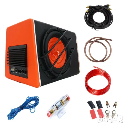 Бас каса 3800W за кола - субуфер с 10” високоговорител и интегриран усилвател + окабеляване , снимка 2 - Аксесоари и консумативи - 55599432