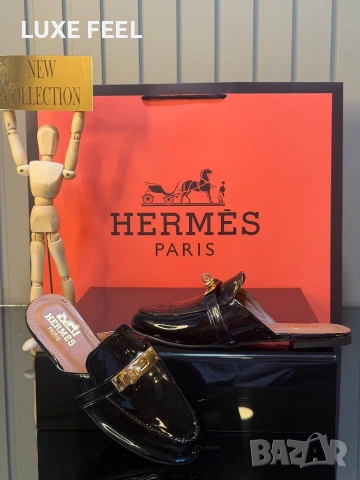 Hermes ⚜️ Дамски Чехли , снимка 4 - Чехли - 55075344