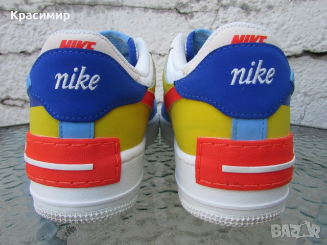 Дамски маратонки Nike Air Force 1 Shadow "Sail Multi", снимка 4 - Маратонки - 54397399