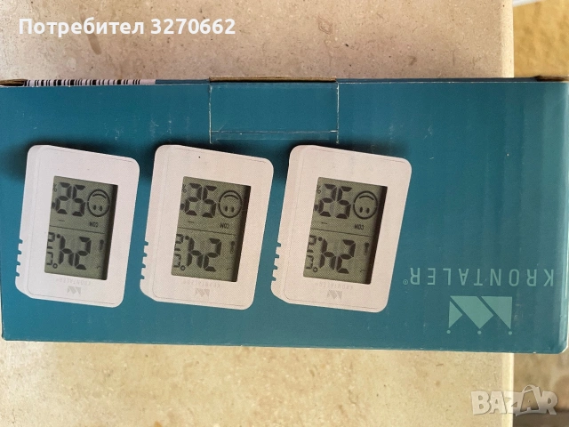 комплект от 3 цифрови термометъра и хигрометъра (Thermo-Hygrometer 3er-Set) с марка KRONTALER, прода