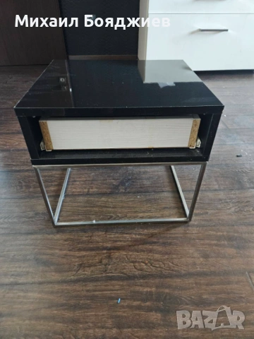 Нощни шкафчета 2 бр черни, снимка 6 - Шкафове - 54078978