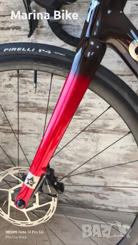 Карбонов шосеен велосипед Guerciotti Veloce S Disc Ultegra/105 Mix Velomann V30R | M (Пребоядисван), снимка 16 - Велосипеди - 55612121
