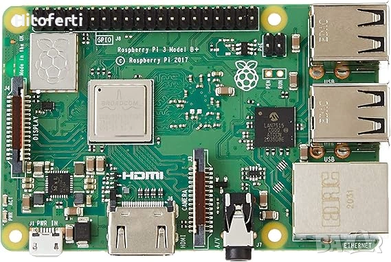 Платка Raspberry Pi 3 Модел B+ (3B+) Raspberry Pi 3B+ (1GB) (3B Plus), снимка 3 - Дънни платки - 54874071