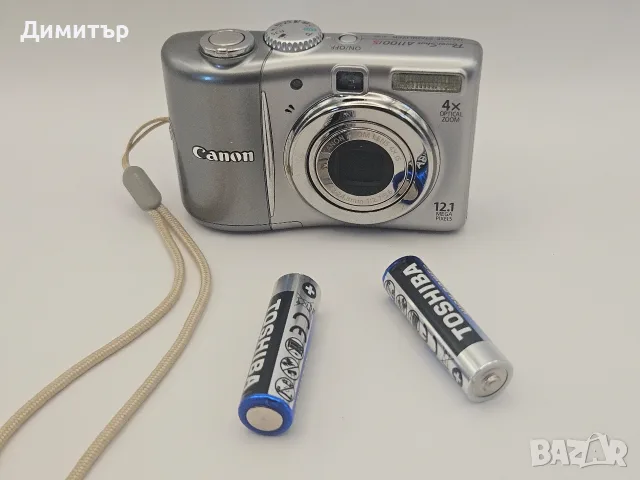 Canon PowerShot A1100 IS 12.1MP Digital Camera 4X Zoom Silver дигитален фотоапарат камера компактна, снимка 13 - Фотоапарати - 55517208