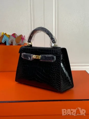 Hermes Kelly Crocodile Leather Handbag 22 cm, снимка 2 - Чанти - 55416106