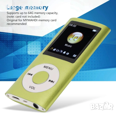 MP3 плейър, преносим  YUEHISY, снимка 2 - MP3 и MP4 плеъри - 54555670