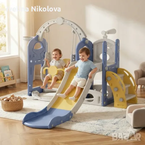 Детска пързалка с люлка и катерушка , снимка 4 - Детски люлки - 55338474