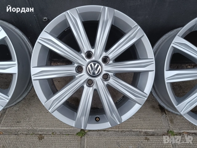 ОРИГИНАЛНИ джанти 17' цола 5x112 ФОЛКСВАГЕН / VW Touran GOLF 57,1 ET52, снимка 9 - Гуми и джанти - 55155306