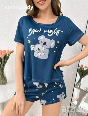 Дамска пижама с къси ръкави, снимка 2 - Пижами - 55546486