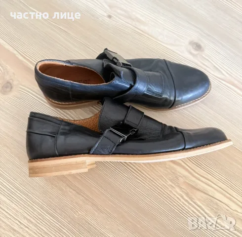 Оригинални кожени обувки BIANCO (Monk Strap) – Естествена кожа, снимка 7 - Дамски ежедневни обувки - 55614564