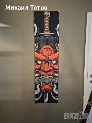 Стенно пано – Японска тематика (Они), снимка 2 - Декорация за дома - 54307950