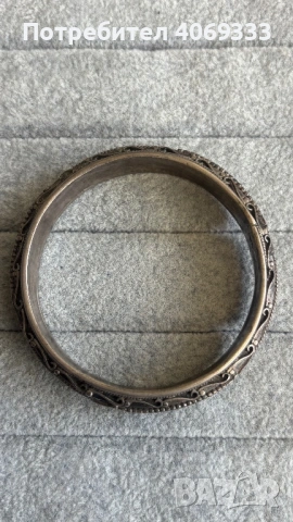 Сребърна твърда гривна , снимка 5 - Гривни - 54320984