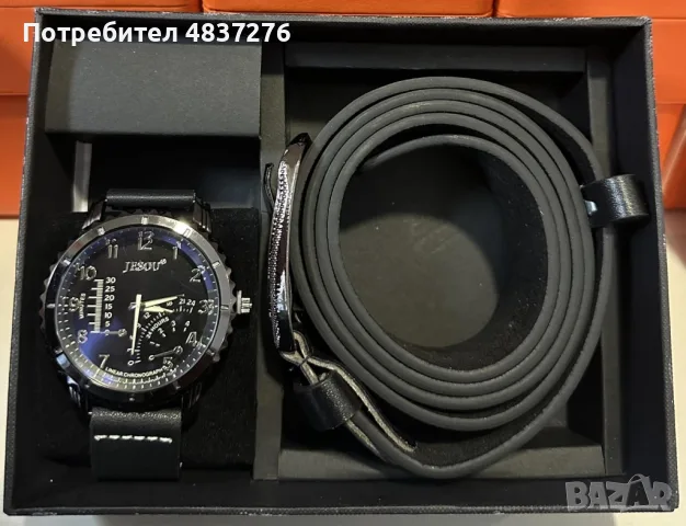 Стилен мъжки комплект часовник и колан, снимка 6 - Подаръци за мъже - 55510432