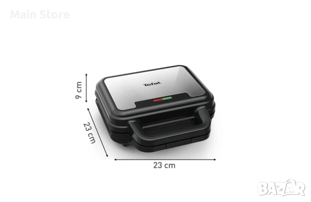 Уред за сандвичи Tefal UltraCompact 3 в 1 - 700W, снимка 2 - Тостери - 54324033