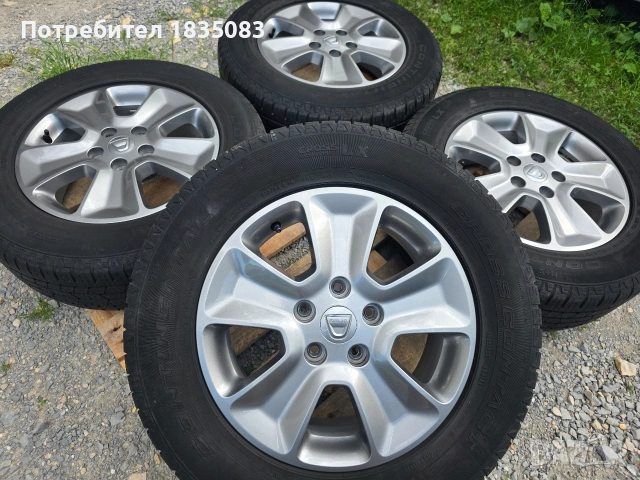 Лети джанти 16ки 5х114.3 Dacia + зимни гуми 215/65/16 Continental