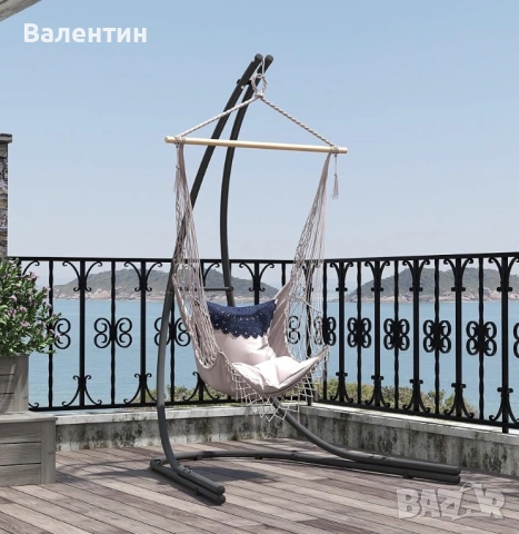 Стойка за висящ стол тип яйце Outsunny, снимка 3 - Градински мебели, декорация  - 55128969
