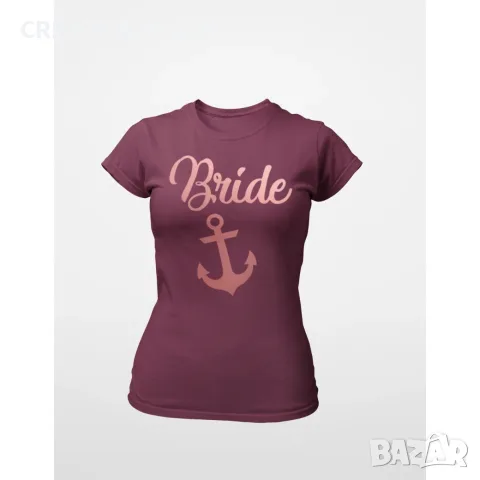 Дамска тениска с щампа - Anchor Bride, снимка 2 - Тениски - 55590977
