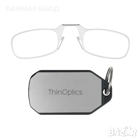 Компактни диоптрични очила ThinOptics със сребрист ключодържател, диоптри от +1.0 до +2.5, снимка 2 - Слънчеви и диоптрични очила - 55670728