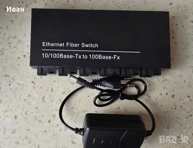 Медия конвертор Ethernet към оптичен кабел