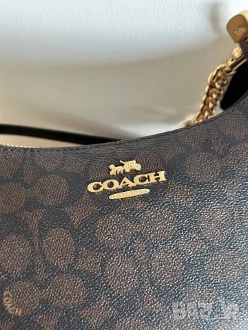 Coach Teri Shoulder Bag Signature Canvas – Walnut / Black, снимка 5 - Чанти - 55416381