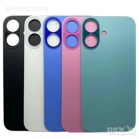 Капак батерия / Задно стъкло Оборудван с лентов кабел безконтактно зареждане за iPhone 16 6.1/ Графи