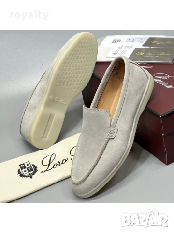 Loro Piana Сиви Мокасини Естествен Велур 36-44 Номер 