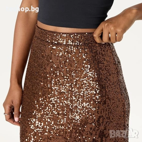 Дамска пола с пайети Adela от Drop, снимка 5 - Поли - 54319248