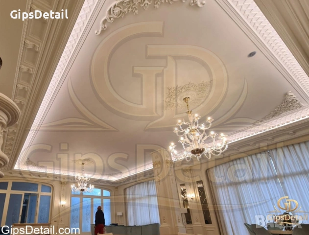 Гипсови орнаменти - корнизи, скрито осветление, снимка 4 - Ремонти на апартаменти - 54115600