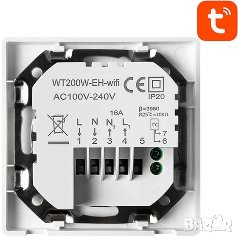 WiFi смарт термостат WT200 16A, снимка 3 - Други - 54455042