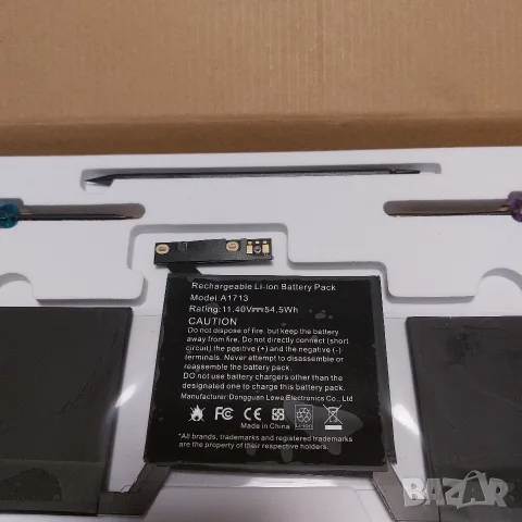 НОВА Батерия A1713 за MacBook Pro 13" A1708 (Late 2016 / Mid 2017) 54.5Wh, снимка 2 - Батерии за лаптопи - 55346856