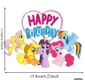 Малкото Пони Happy Birthday топери топер за торта мъфини кексчета картонени, снимка 6