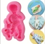 Бебе момче boy със зайче силиконов молд форма за гипс сапун смола фондан за декорация на торта , снимка 1