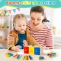Нова Образователна дървена играчка сортиране цветове и форми Montessori идеален подарък деца, снимка 6