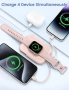 Преносима батерия Rorry 5000mah за iPhone и Apple Watch Розова, снимка 1
