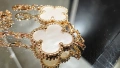 Van Cleef & Arpels VCA 5 Motifs Rose Gold Mother of Pearl Vintage Alhambra Дамска Гривна, снимка 5