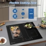 Индукционен плот AMZCHEF 60 см 4 зони 7200W с две Flex зони - НОВ, снимка 8