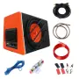 Бас каса 3800W за кола - субуфер с 10” високоговорител и интегриран усилвател + окабеляване , снимка 2