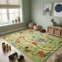 Детски килим за игра 120х160см - Тъмнозелен килим, противоплъзгащ и миещ се, снимка 7