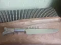 Уникален ръчно изработен нож с дръжка от рог и кожена кания, снимка 5