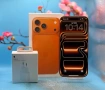 ГАРАНЦИОНЕН!!! Apple iPhone 17 Pro Max, 512GB, 5G, Cosmic Orange + подарък оригинален адаптер Apple , снимка 1