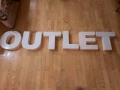 Светеща табела, надпис OUTLET, снимка 2