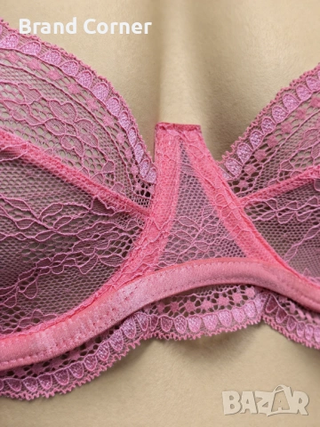Hunkemöller дантелен сутиен 75C в розово, снимка 3 - Бельо - 54533661