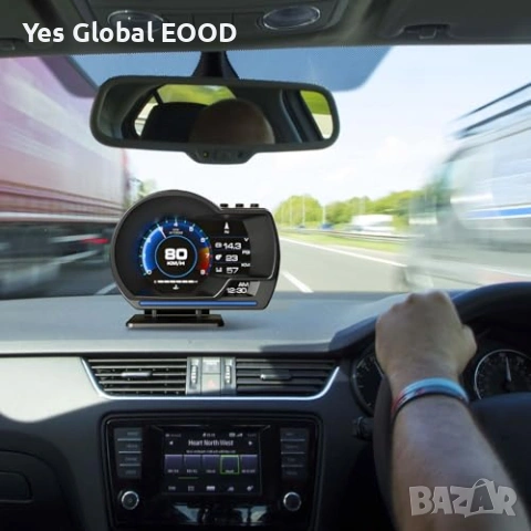 OBD2 + GPS дигитален HUD скоростомер за кола, снимка 8 - Друга електроника - 54643589