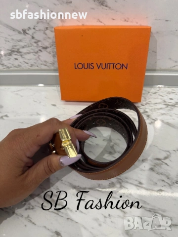 Двулицев колан Louis Vuitton в кутия естествена кожа, снимка 9 - Колани - 54162834