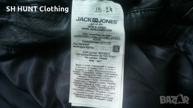 Jack & Jones RICHARD LEATHER Jacket Размер L мъжко яке естествена кожа 15-27, снимка 14 - Якета - 54803773