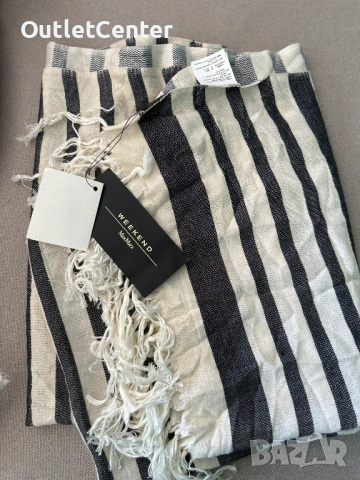 Нов шал от копринена смес Max Mara Weekend, снимка 6 - Шалове - 54885491