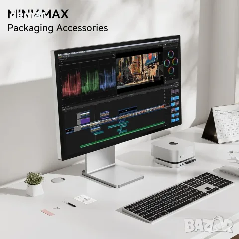 Докинг станция Minisopuru MINI4MAX за Mac Mini M4 с 4K@60Hz HDMI, 4K@144Hz DP, снимка 7 - Други - 55526481