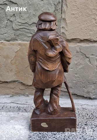 Красива Стара Дървена Фигура , снимка 11 - Декорация за дома - 55337248