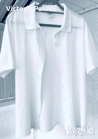 Качествена бяла риза с яка – модерна алтернатива на тениска, Германия, снимка 3 - Ризи - 54010352