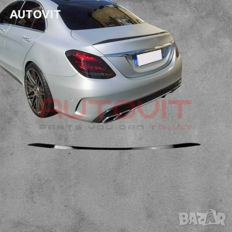 Спойлер за багажник Mercedes-Benz w205 черен гланц лип